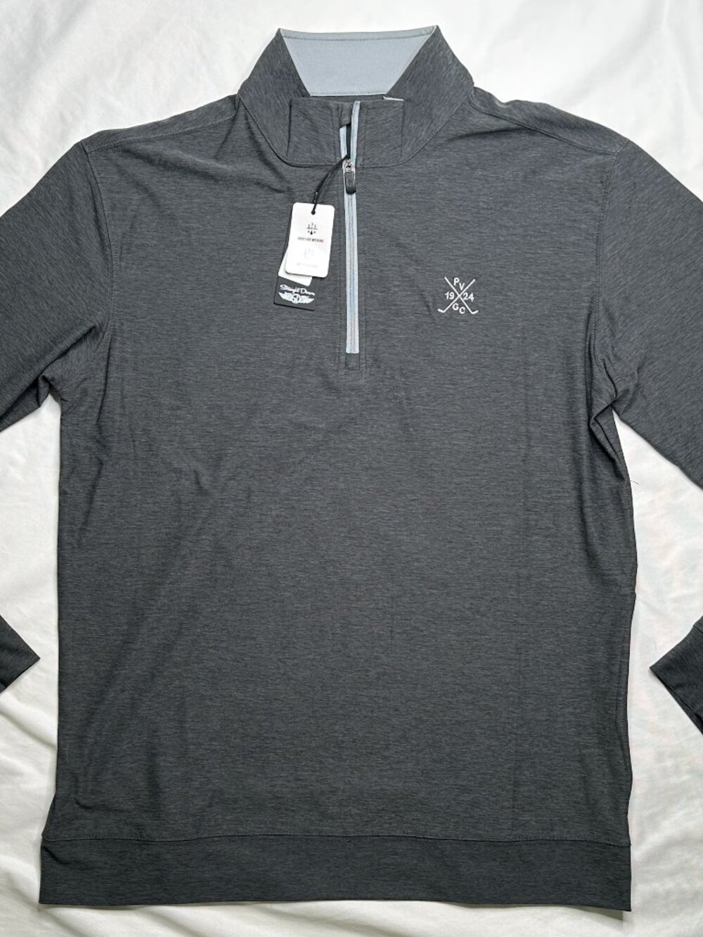 STRAIGHT DOWN OCEANSIDE 2.0 MENS SMALL 1/4 ZIP PULLOVER BLACK NWT